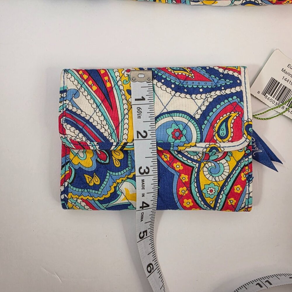 Vera Bradley Marina Paisley Hipster Crossbody Bag + Euro Wallet Set NWT - Picture 16 of 16